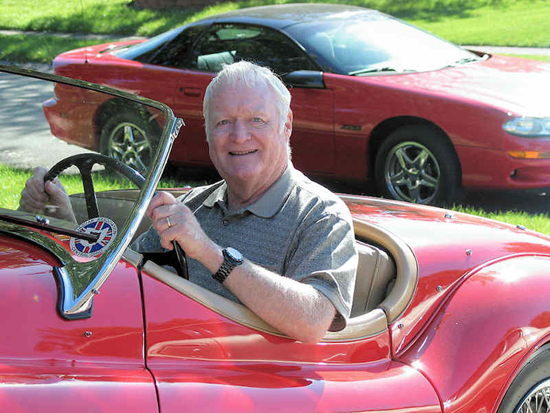 John McFadden in his XK 120