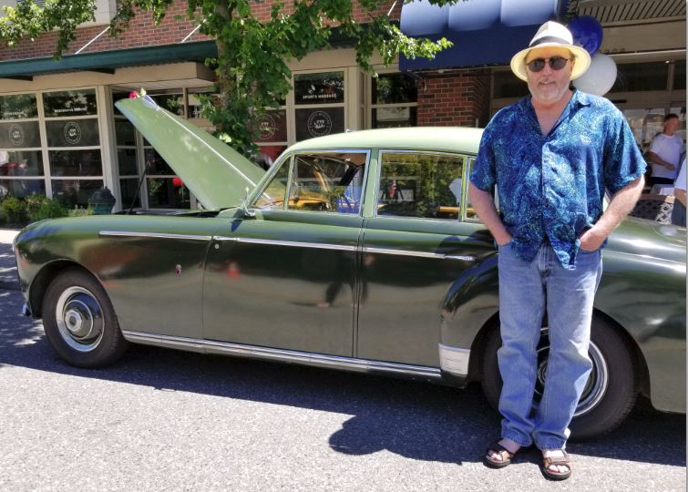 Mark Jones, with BritSport of Seattle, had been asked to help put together a car show.  Mark is in front of his 1955 DB Lagonda 3 Litre Saloon.