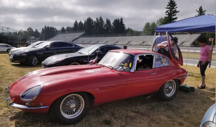Chuck & Lindsy Anderson packed a lot of stuff in the back of their E-Type.