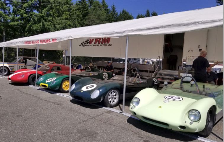 Here is his #2 with other cars in Vintage Racing Motors tent.