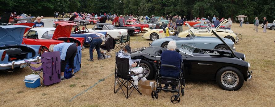 The fields were packed with cars and spectators throughout Saturday