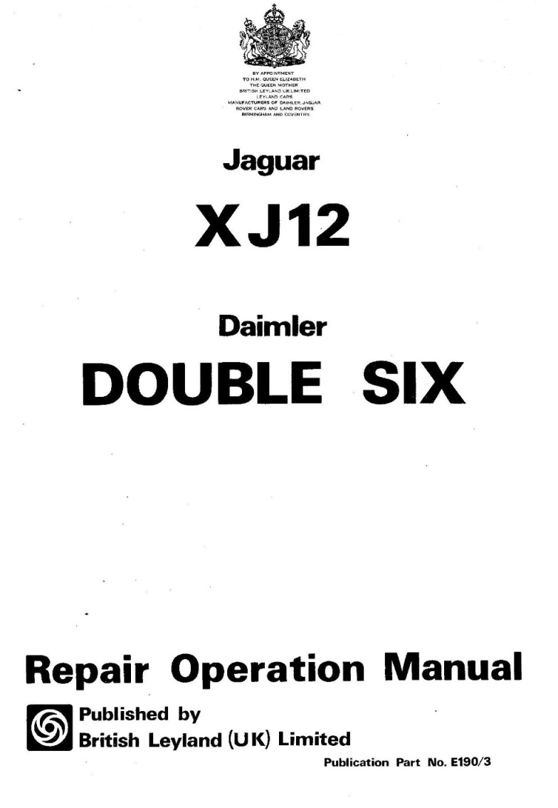 XJ12 Series 1.