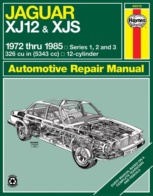 Haynes service manual for XJ12 and XJS  1972-1985